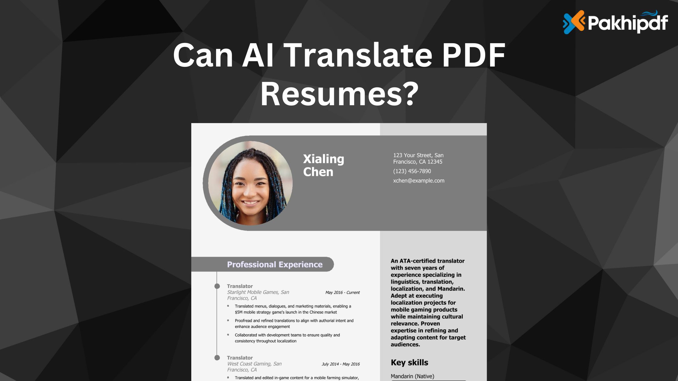 Can AI Translate PDF Resumes